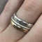 Frosted silver ring
