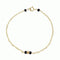 Gold bracelet with black tourmaline