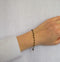 Silver and spinel bracelet