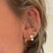 Nugget and akoya pearl earring
