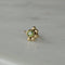 Twist earring with round stone and gold details