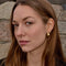Leaf hoop earrings