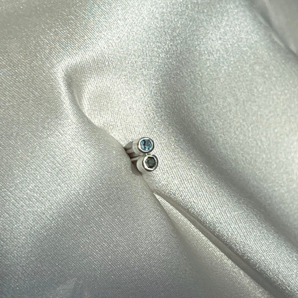 Silver dot earring