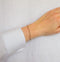 Silver and rose quartz bracelet