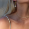 Gold necklace with pearls