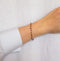 Pink tourmaline and silver bracelet