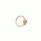Twist earring with round stone and gold details