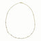 Gold necklace with moonstone beads