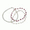 Silver and rose quartz bracelet