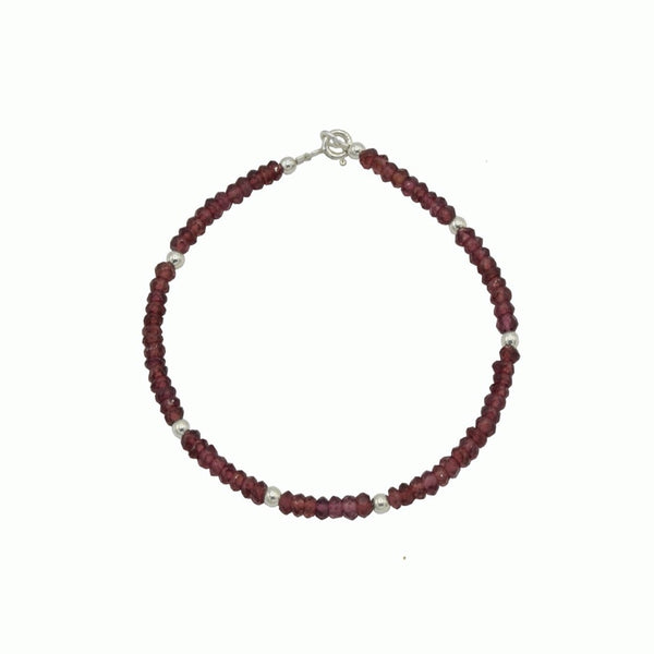 Silver and Garnet bracelet