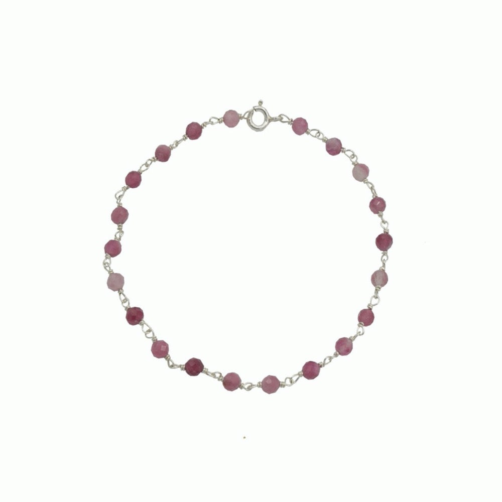Tourmaline and silver bracelet
