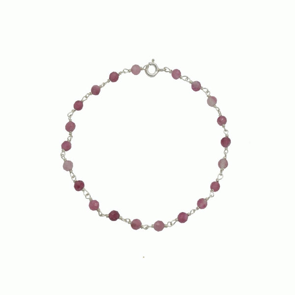 Tourmaline and silver bracelet