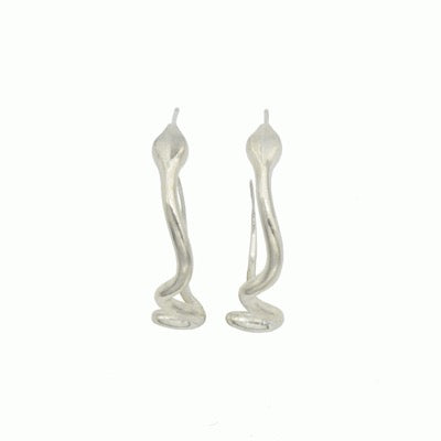 Snake hoop large silver