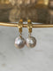 Hoop earrings with pearl