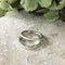 Frosted silver ring