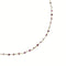 Gold necklace with pink tourmaline beads